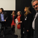 Remise du prix Jean Vigo 2013 à Jean Yann Le Quellec (court métrage) et Jean Charles Fitoussi (long métrage) par Luce Vigo.